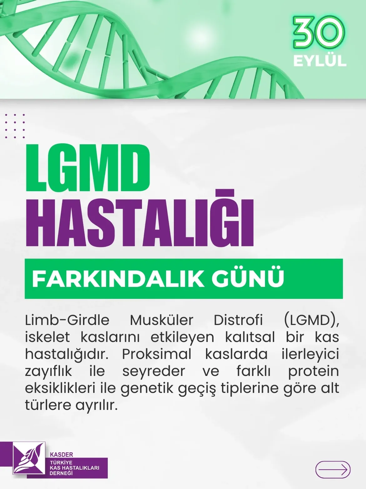 Türkiye Kas Hastalıkları Derneği’nden LGMD Farkındalık Günü Mesajı