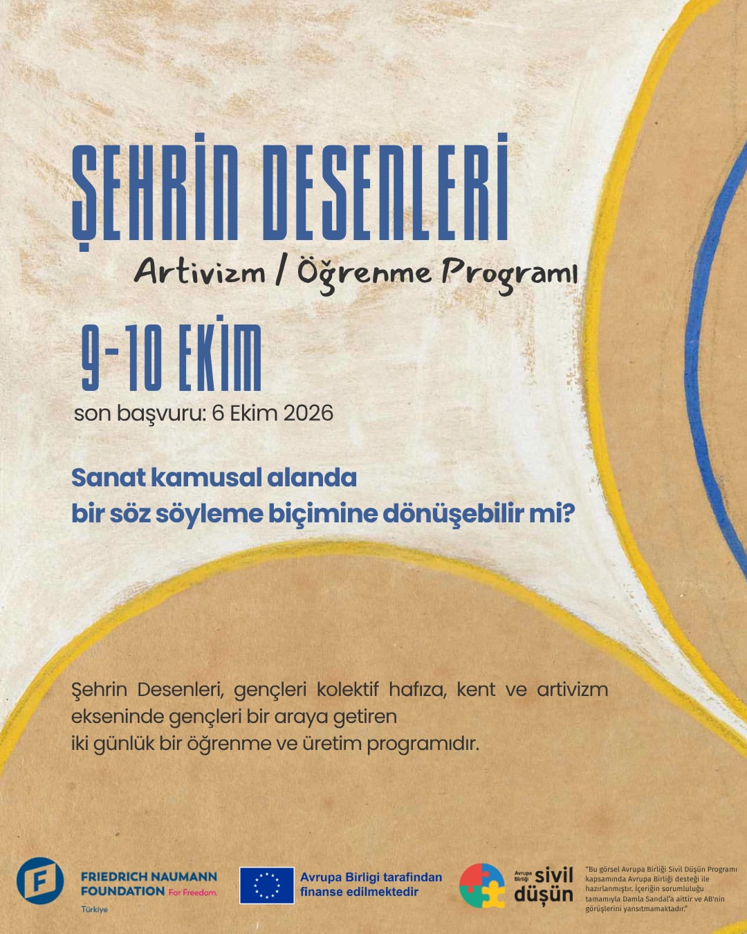 Şehrin Desenleri Programı Gençleri İstanbul’da Bir Araya Getirecek