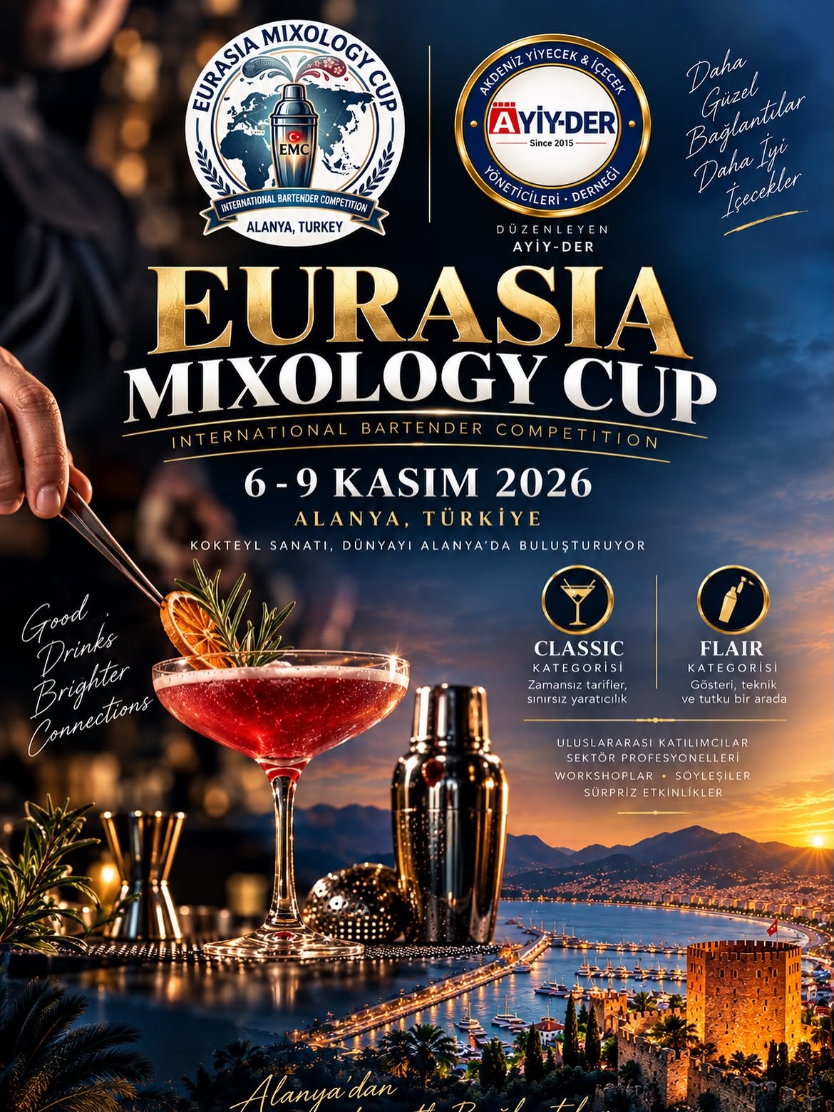 Eurasia Mixology Cup 6-9 Kasım’da Alanya’da Düzenlenecek