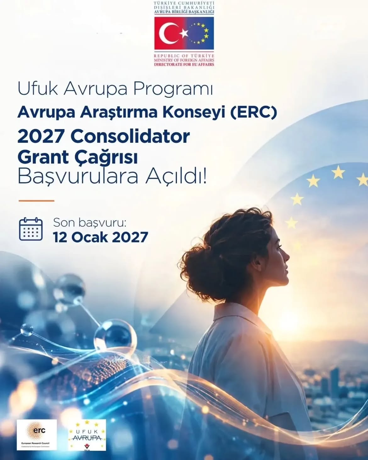 ERC 2027 Consolidator Grant Başvuruları Açıldı
