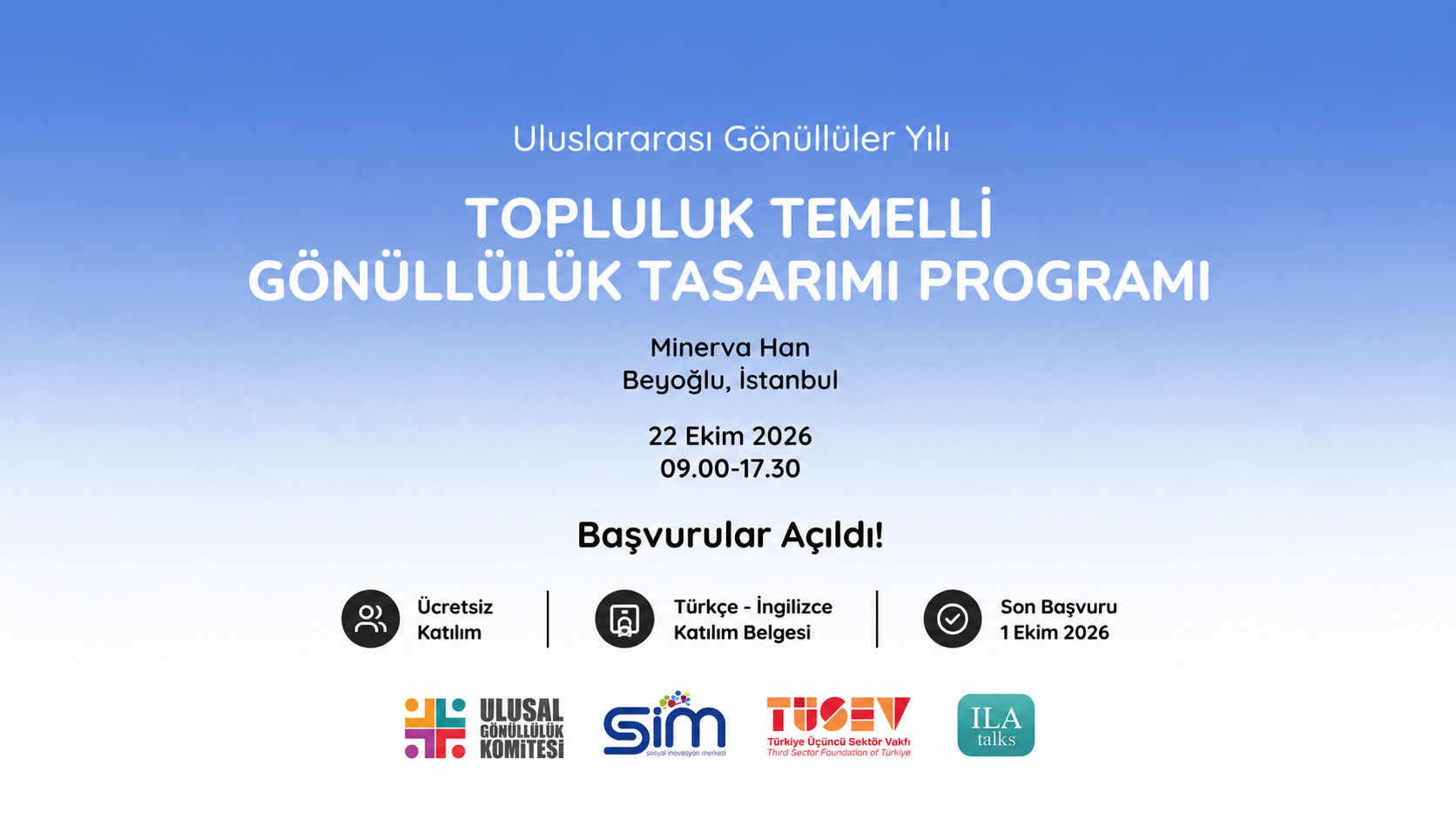 TÜSEV Gönüllülük Programı Başvuruları Bugün Son